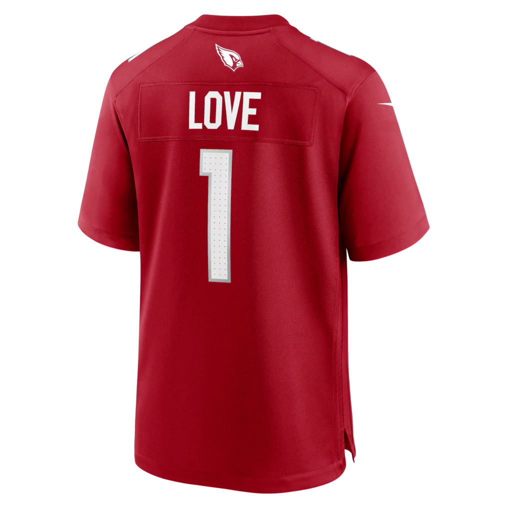Jeremiyah Love Arizona Cardinals Nike 2026 NFL Draft First Round Pick No. 3 Team Game Jersey - Cardinal