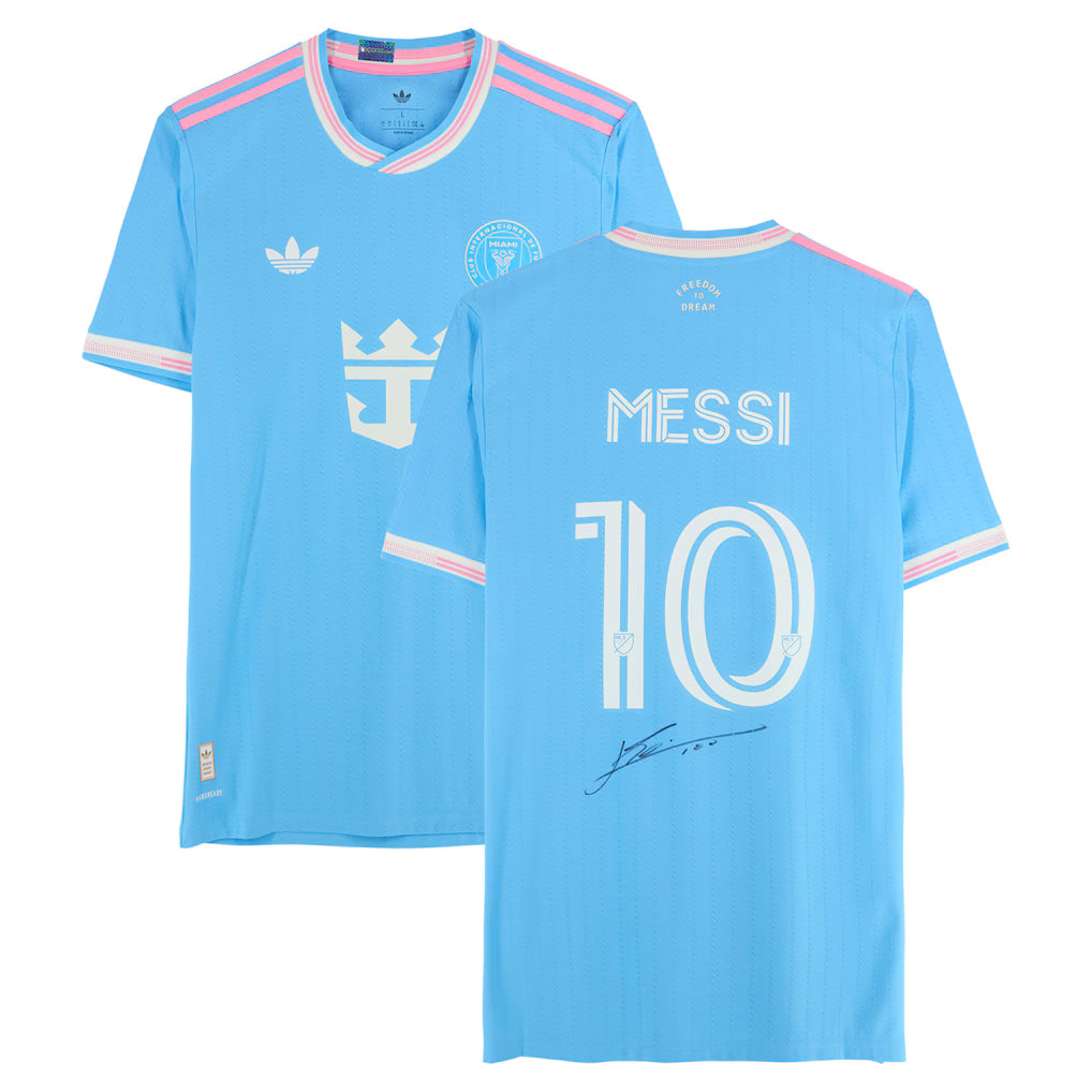 Lionel Messi Inter Miami CF Autographed Fanatics Authentic Blue adidas 2026 Jersey