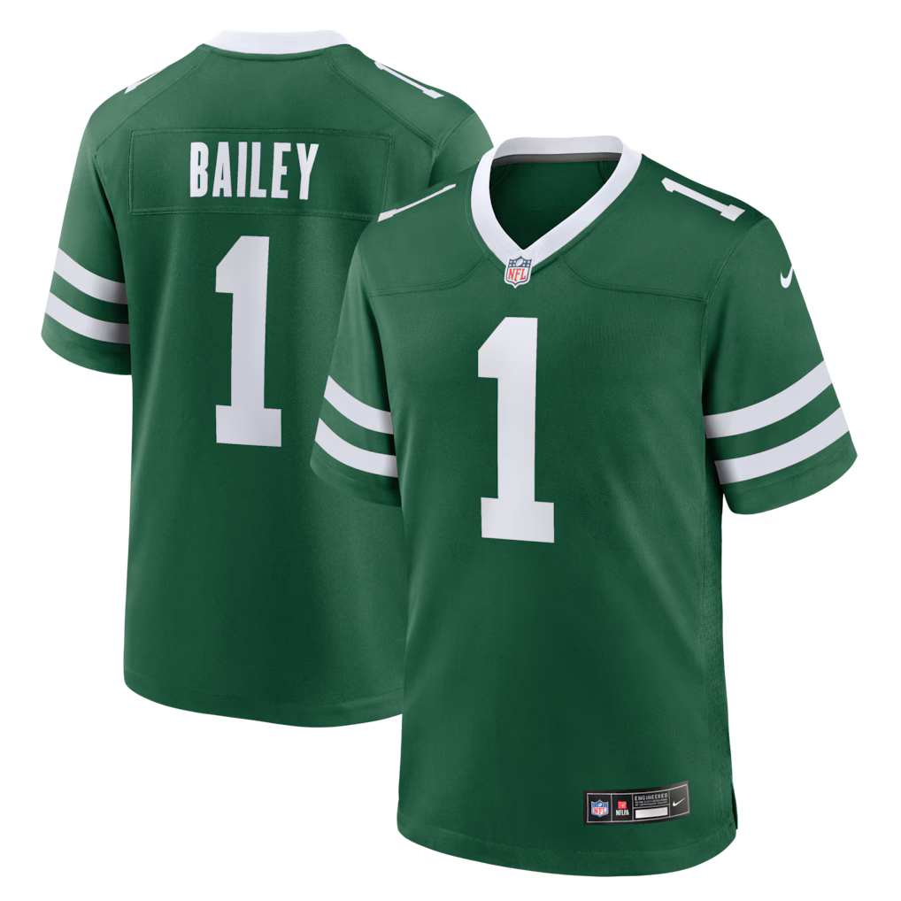 David Bailey New York Jets Nike 2026 NFL Draft First Round Pick No. 2 Team Game Jersey - Legacy Green