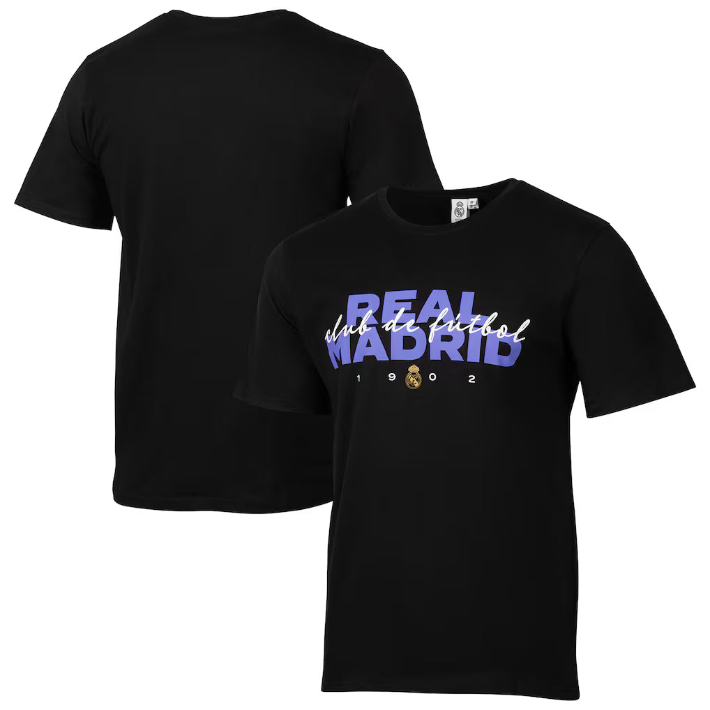 Real Madrid Sport Design Sweden Graphic T-Shirt - Black