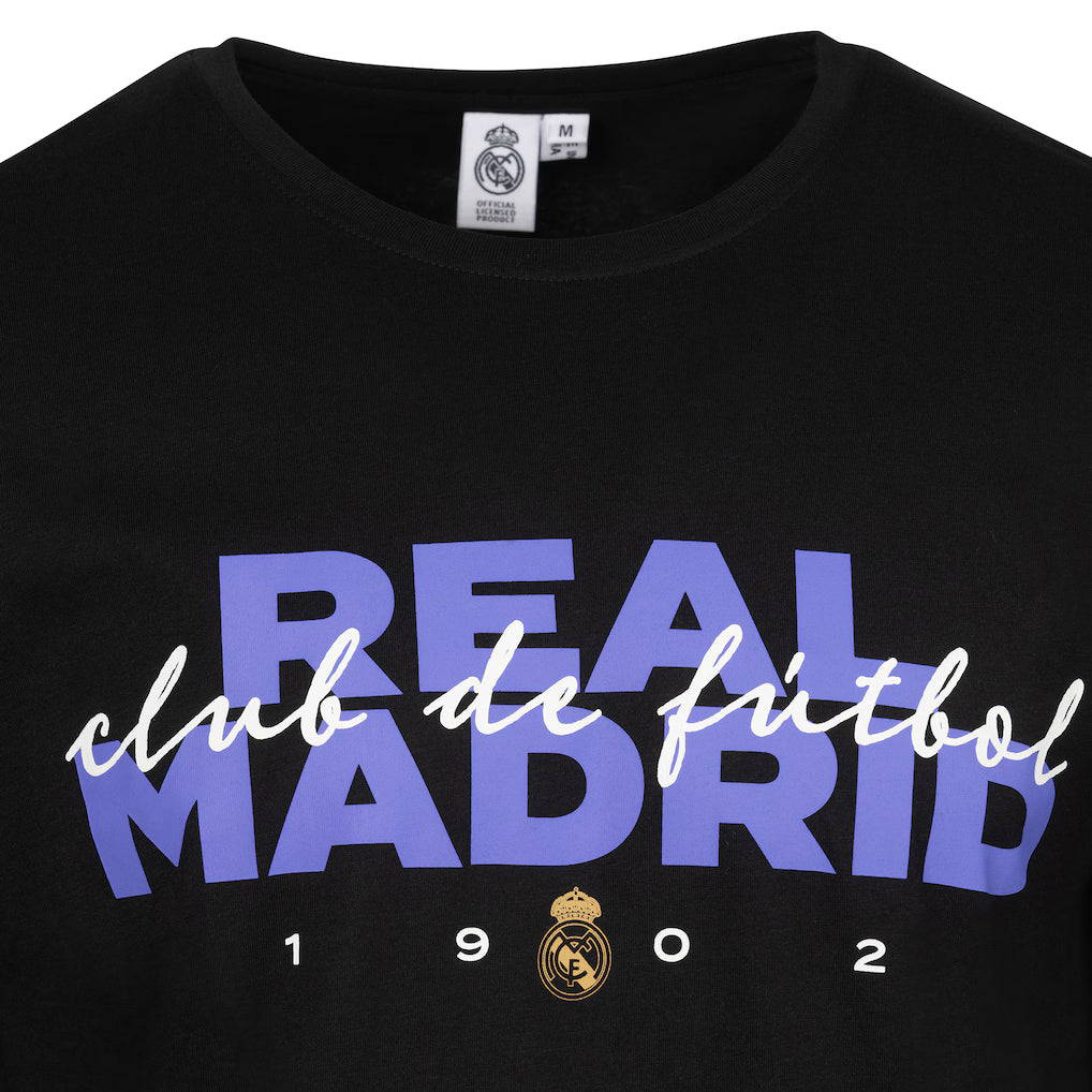 Real Madrid Sport Design Sweden Graphic T-Shirt - Black