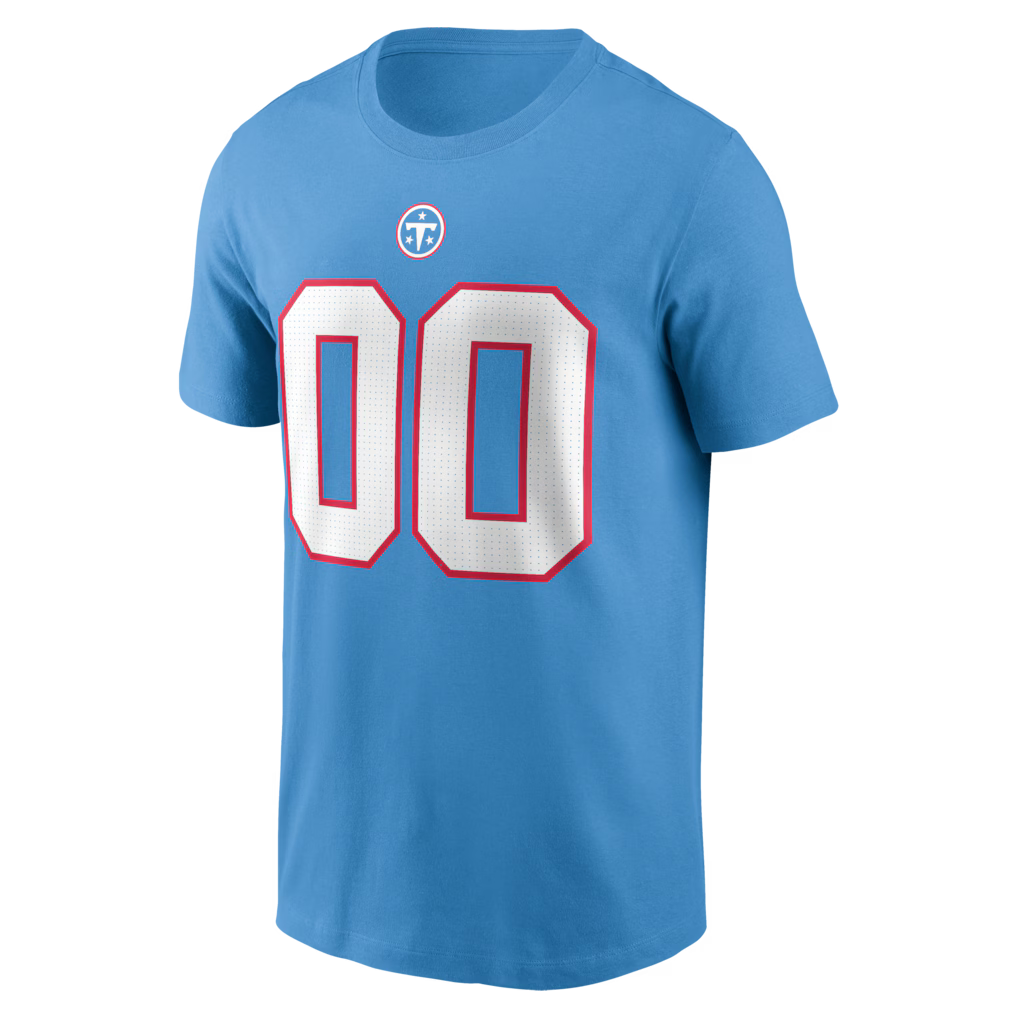 Carnell Tate Tennessee Titans Nike Name & Number T-Shirt - Light Blue