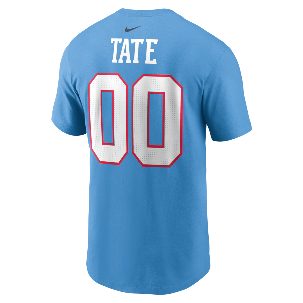 Carnell Tate Tennessee Titans Nike Name & Number T-Shirt - Light Blue