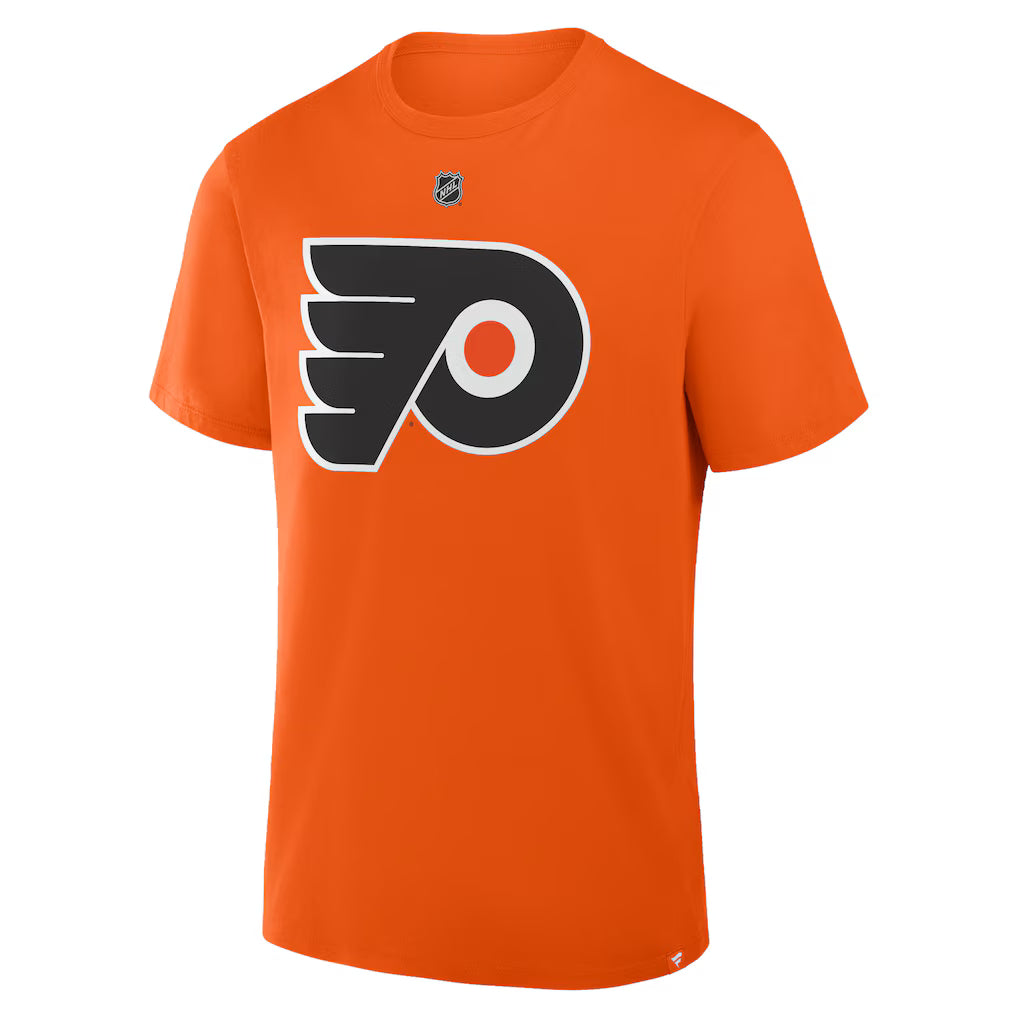 Trevor Zegras Philadelphia Flyers Fanatics Authentic Stack Name & Number T-Shirt - Orange