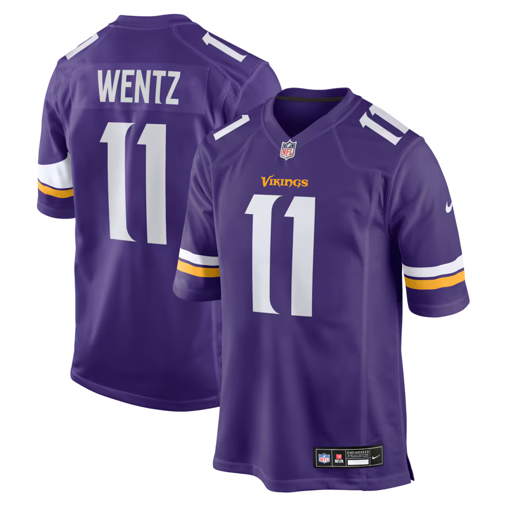 Carson Wentz Minnesota Vikings Nike Team Game Jersey - Purple