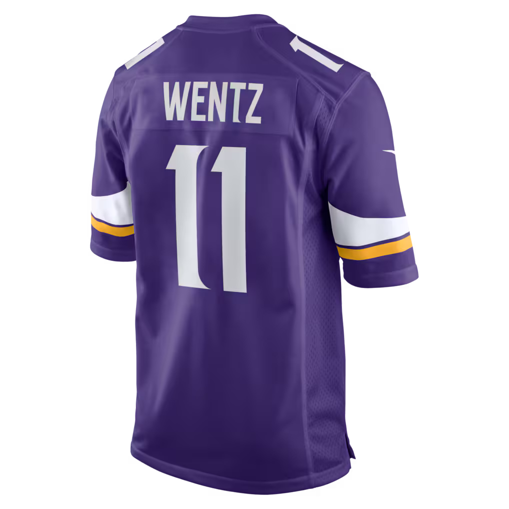 Carson Wentz Minnesota Vikings Nike Team Game Jersey - Purple