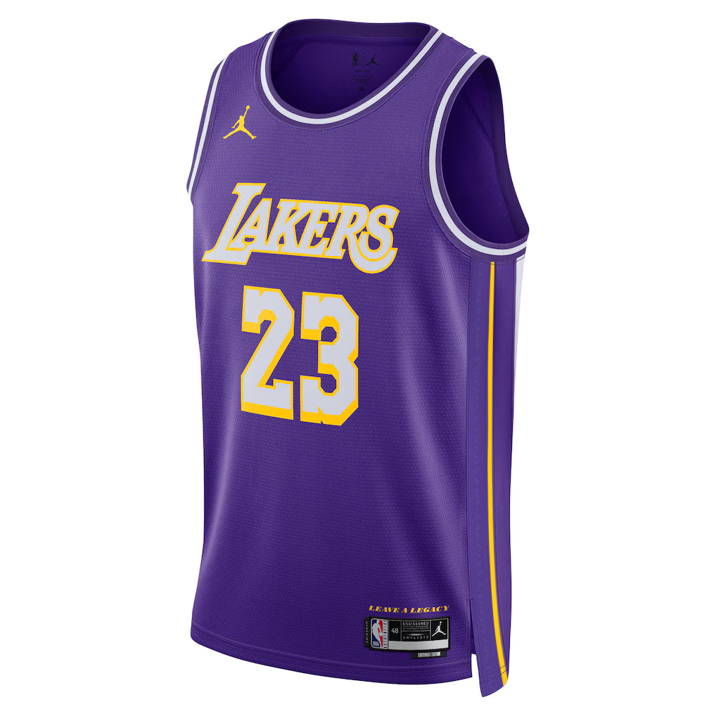 LeBron James Los Angeles Lakers Jordan Brand Unisex Swingman Jersey - Purple