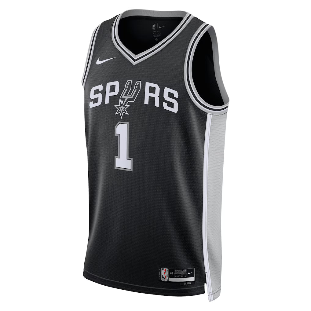 Victor Wembanyama San Antonio Spurs Nike Unisex  NBA First Round Pick Swingman Jersey - Icon Edition - Black